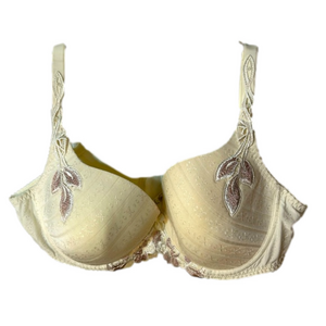 Valisere II Bra 40 D Floral Embroidered Cream